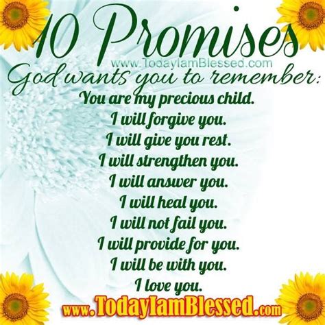 Ten Promises God Wants You To Remember For God So Loved The World