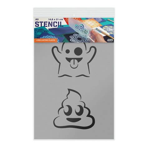 Emoji Stencil Ghost Emoji Poop Emoji Emoticons Stencil Etsy