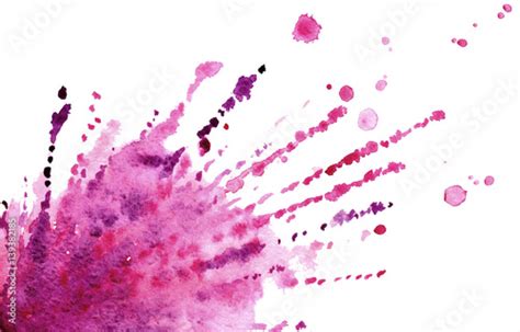 Purple Pink Splash In Watercolor Photo Libre De Droits Sur La Banque
