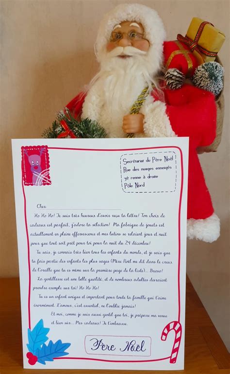 La Lettre Réponse Du Père Noël à Imprimer Allo Maman Dodo