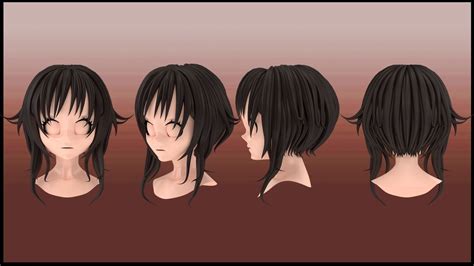 • the models are available in 0 different. Megumin Hair style manga 3D model | CGTrader
