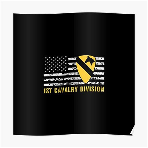 1st Cavalry Division Distressed Flag Poster For Sale By