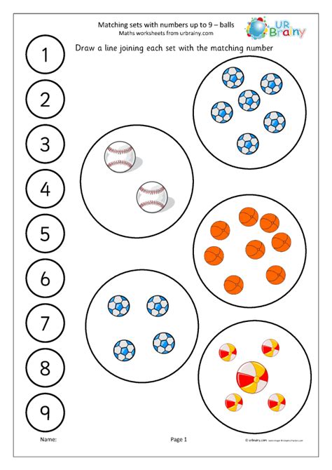 Counting Balls Worksheet For Preschool