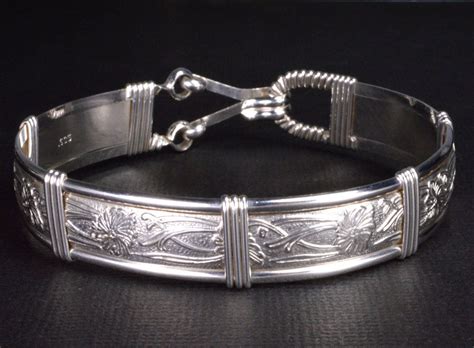 The silver bracelets for women and men from efva attling are enriched with strong messages which makes the pieces unique. Silver Bracelet - Sterling Silver Bracelet Wire Wrapped ...