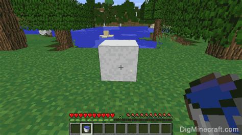 To mine the concrete powder, you can use any tools or by hand, but here we recommend you to use a shovel as the quickest and most effective way. How to make White Concrete in Minecraft