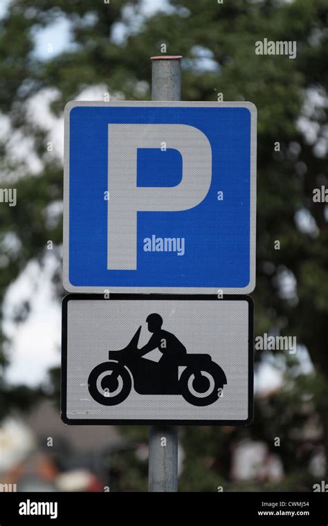 Motorcycle Parking Sign Motorbike Hi Res Stock Photography And Images