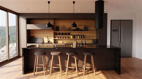 Kitchen Interior 3D Model CGTrader