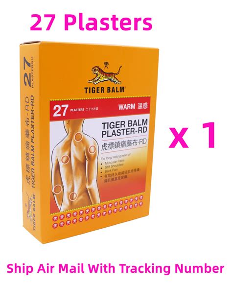 Tiger Balm Plaster RD Warm 27 Patch Box Muscle Back Pain Relief