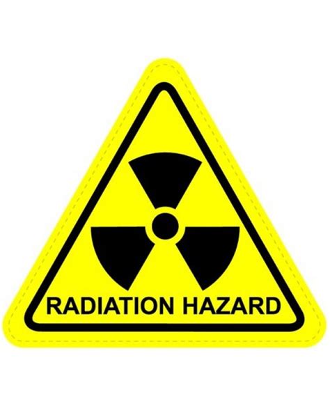 Radiation Warning Sign Sticker
