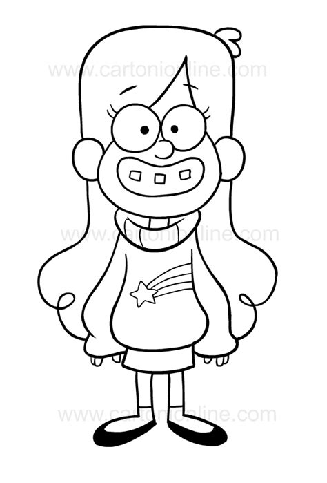 Printable Gravity Falls Mabel Coloring Page Coloring Pages Gravity