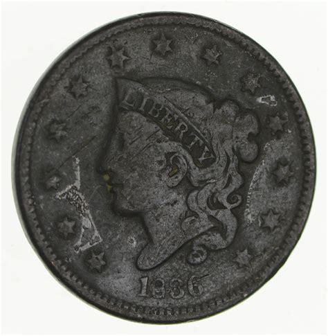 Early 1836 Liberty Matron Head United States Large Cent Tough