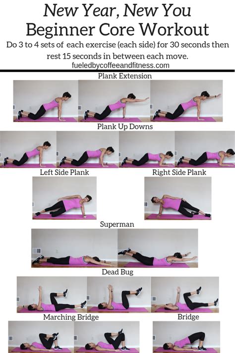 Printable Core Exercises For Beginners