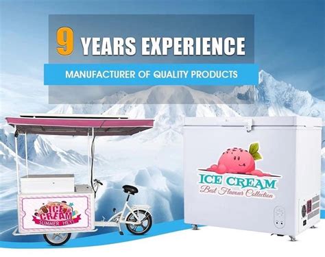 Ice Cream Tricycle With Solar Powered Dc12v Chest Freezer China Ice Cream Tricycle Solar