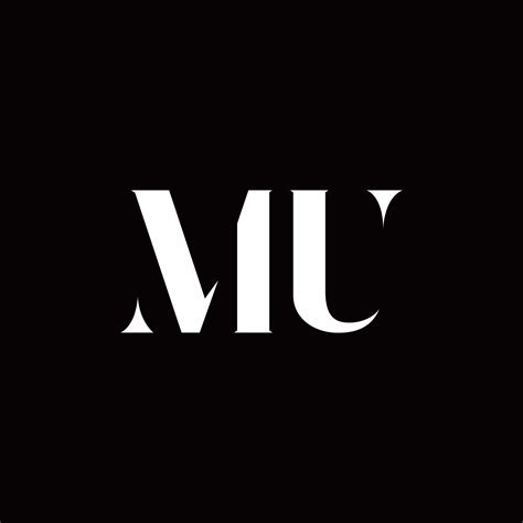 Mu Logo Letter Initial Logo Designs Template 2767818 Vector Art At Vecteezy