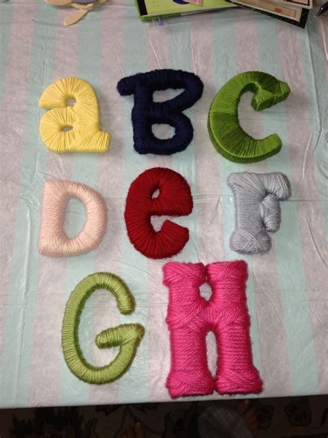 Yarn Wrapped Letters Yarn Wrapped Letters Yarns Wraps Kids Rugs