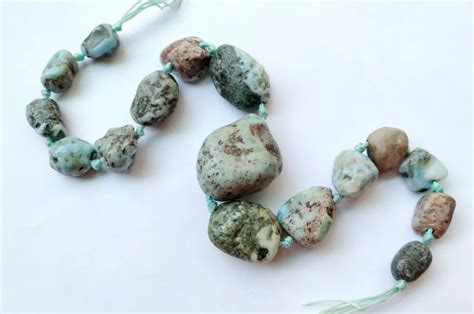 Natural Larimar Gem Stone Beads 14 25 Mm Natural Rough Raw Polished Gem