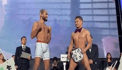 VIDEO Johnny Case Has Hilarious Weigh In With Naked Nobumitsu Osawa For Bellator Vs RIZIN