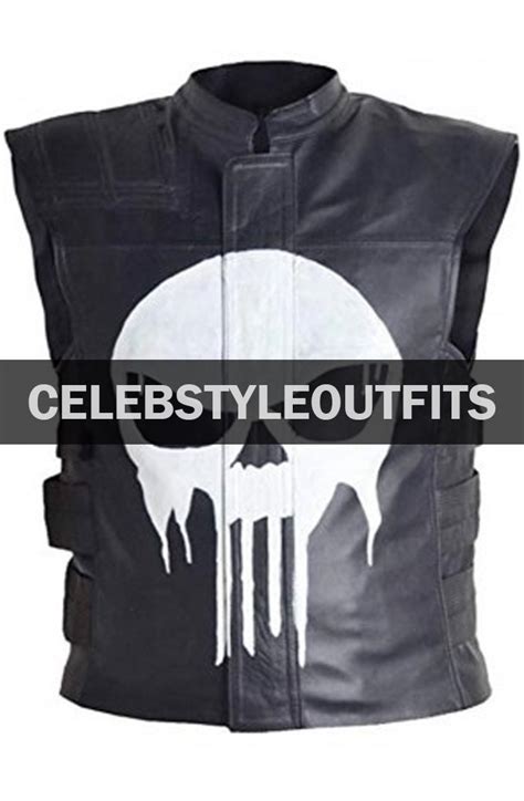 Frank Castle The Punisher Jon Bernthal Black Leather Vest