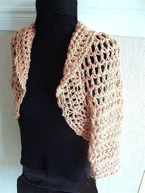 Crochet pattern Easy SHRUG num 70 make it any size even | Etsy