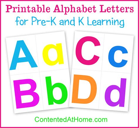 There are 26 letters in the english alphabet, consisting of 21 consonants and five vowels. Printable Alphabet Letters | Contented at Home