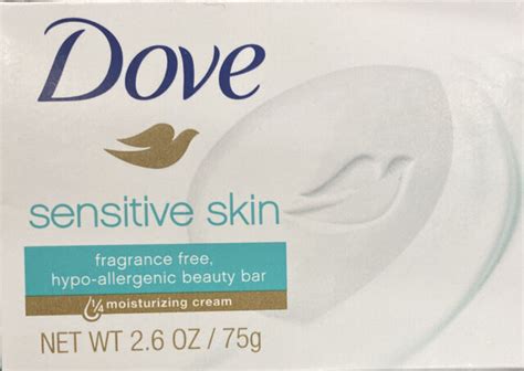 Dove Sensitive Skin Fragrance Free Beauty Bar Soap 26 Oz New In Box