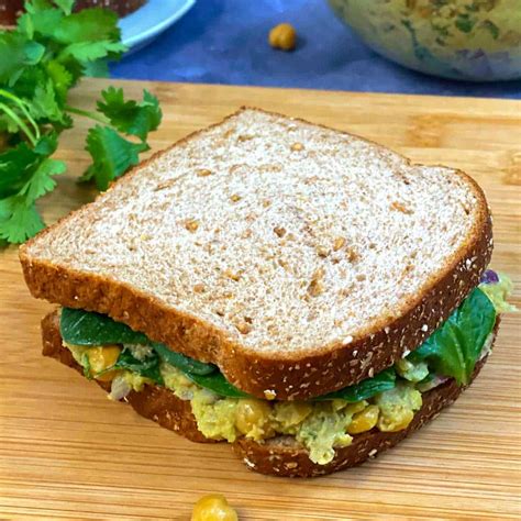 Chickpea Avocado Sandwich Indian Veggie Delight