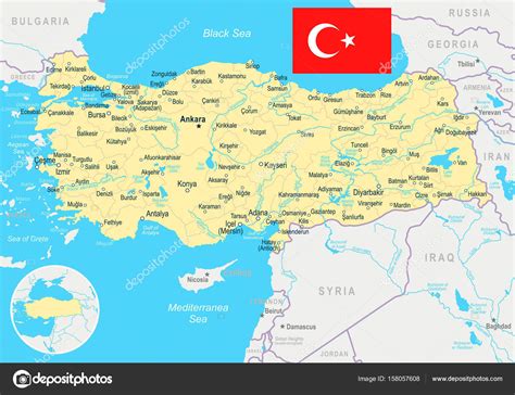 Turkije landkaart | afdrukbare plattegronden van turkije. Kaart Van Turkije | Kaart