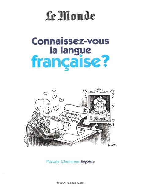 Le Monde Connaissez Vous La Langue Fran 231 Aise Pdf Pronom Adjectif