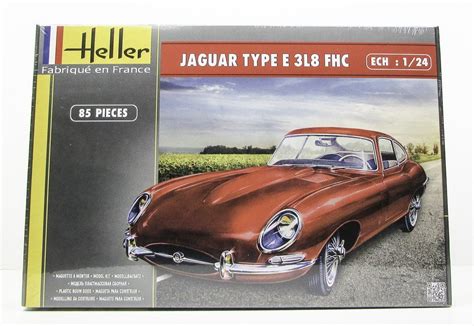 Heller 80709 Jaguar Type E 3l8 Fhc New Car Plastic Model Kit 124