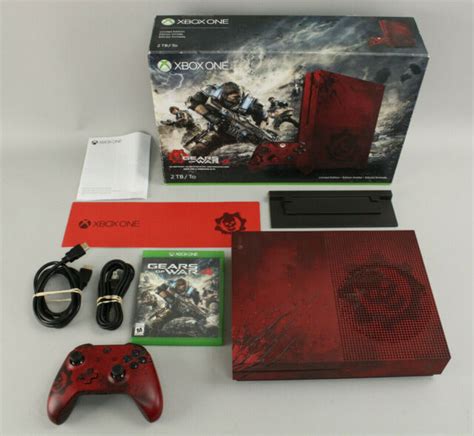 Microsoft Xbox One S Gears Of War 4 Limited Edition 2 Tb Crimson Red