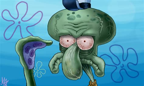 Colors Live Squidward Serious Face By Skullina