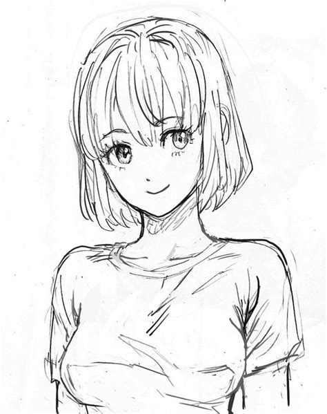 Anime Drawings Sketches Anime Sketch Cute Drawings Figure Drawing