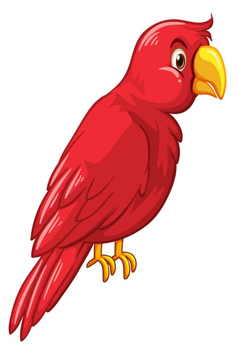 Red Bird On White Background 367600 Vector Art At Vecteezy