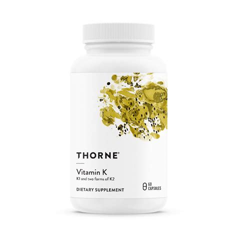 Vitamin K Formerly 3 K Complete 60 Caps By Thorne Ipm Supplements