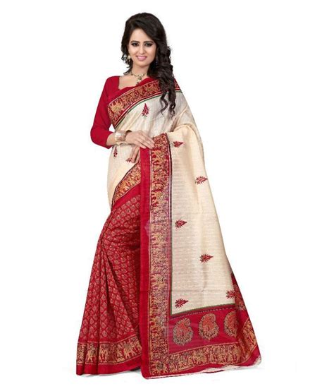 Aabha N Alia Multi Color Bhagalpuri Silk Saree Buy Aabha N Alia Multi Color Bhagalpuri Silk