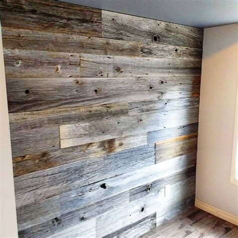 Todays Feature Wall Install Reclaimed Grey Barn Board With A Hint Of