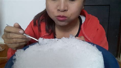 Asmr Eating Ice Today 13122019 Youtube