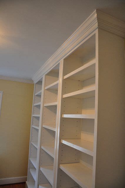 Add Crown Moulding To A Bookcase For An Instant Custom Built In Effect