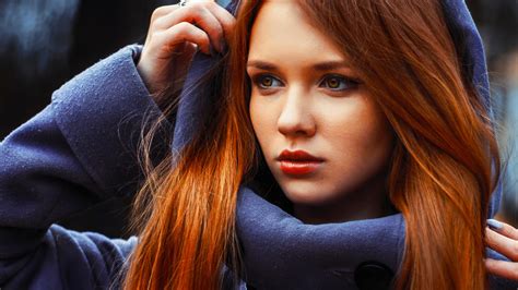 Sexy Brown Eyes Red Hair Teen Girl Wallpaper 3453 1920x1080 1080p