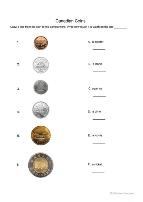 identifying coins  coin values worksheets kitty