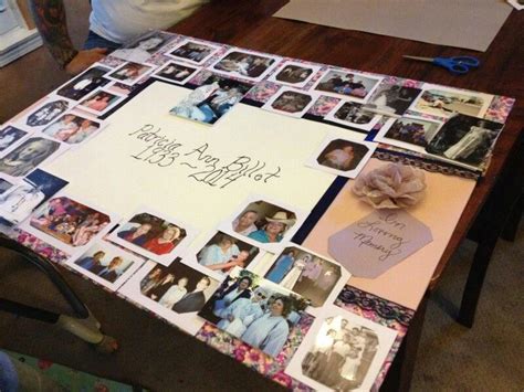 Memorial Photo Board For Viewing And Funeral Board Covered By Fabric