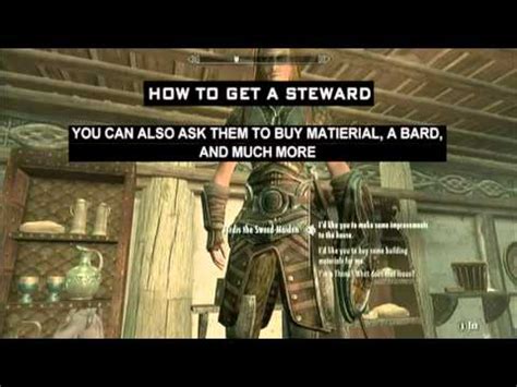 This bug is fixed by version 3.0.4 of the unofficial skyrim legendary edition patch. SKYRIM HEARTHFIRE DLC: HOW TO HIRE A STEWARD - YouTube