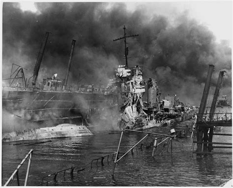 Filenaval Photograph Documenting The Japanese Attack On Pearl Harbor