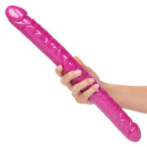 Size Queen 17 Double Ended Veined Dildo Pink Sex Toys At Adult Empire