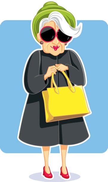 funny old lady illustrations royalty free vector graphics and clip art istock