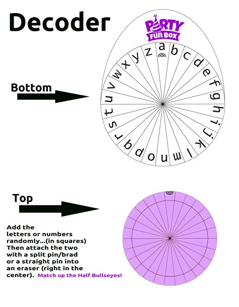 Cipher Wheels Party Fun Box