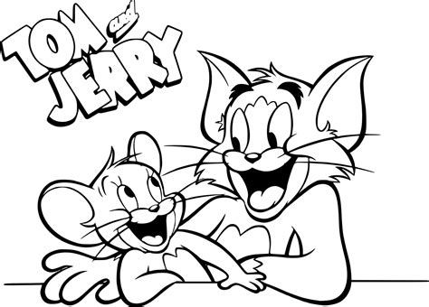 laughing tom and jerry coloring page download print or color online for free