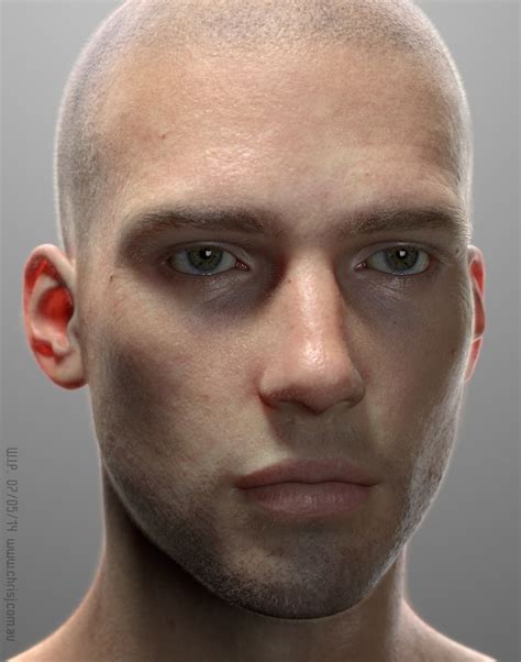 Ed A Hyper Realistic Cgi Model Of A Man 3d Portrait 3d Face Character Modeling