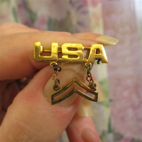 Sterling Wwii Us Army Corporal Sweetheart Pin 1940s Home Etsy In 2021