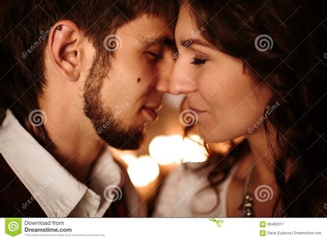 beautiful couple with closed eyes kissing stock image image of beautiful adult 66480317